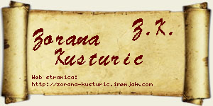 Zorana Kusturić vizit kartica